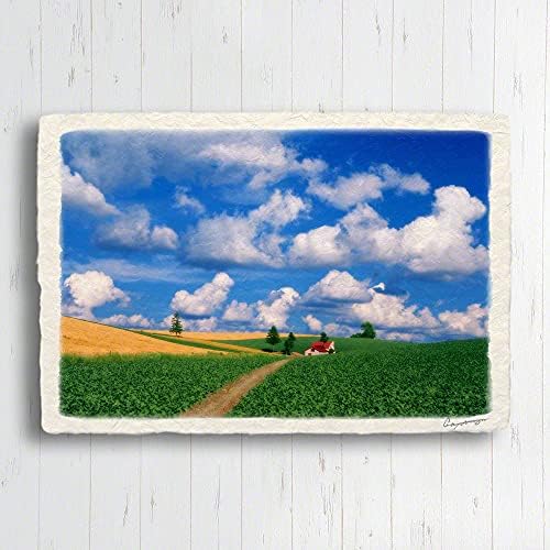 海外 正規品 和紙 アート フレーム 44x31cm 夏 青 夏の雲とジャガイモ畑と赤い家へと続く道 絵画 インテリア おしゃれ 壁掛け 壁飾り アートパネル モダン 玄関 風景画 ポスター アートパネル アートボード 海外 正規品 和紙 アート フレーム 44x31cm 夏 青 夏の雲とジャガイモ畑と赤い家へと続く道 絵画 インテリア おしゃれ 壁掛け 壁飾り アートパネル モダン 玄関 風景画 ポスター アートパネル アートボード