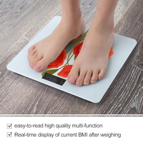 Báscula digital para baño con vidrio templado y pantalla LCD miniatura 5