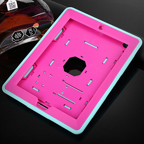 Ipad 2 Case,Ipad 3 Case,Ipad 4 Case, Aicase Kickstand Shockproof Heavy Duty High Impact Resistant Rugged Hybrid Three Layer Full Body Protection Case With Stylus For Ipad 2/3/4 (Light Green/Rose) #TOP7