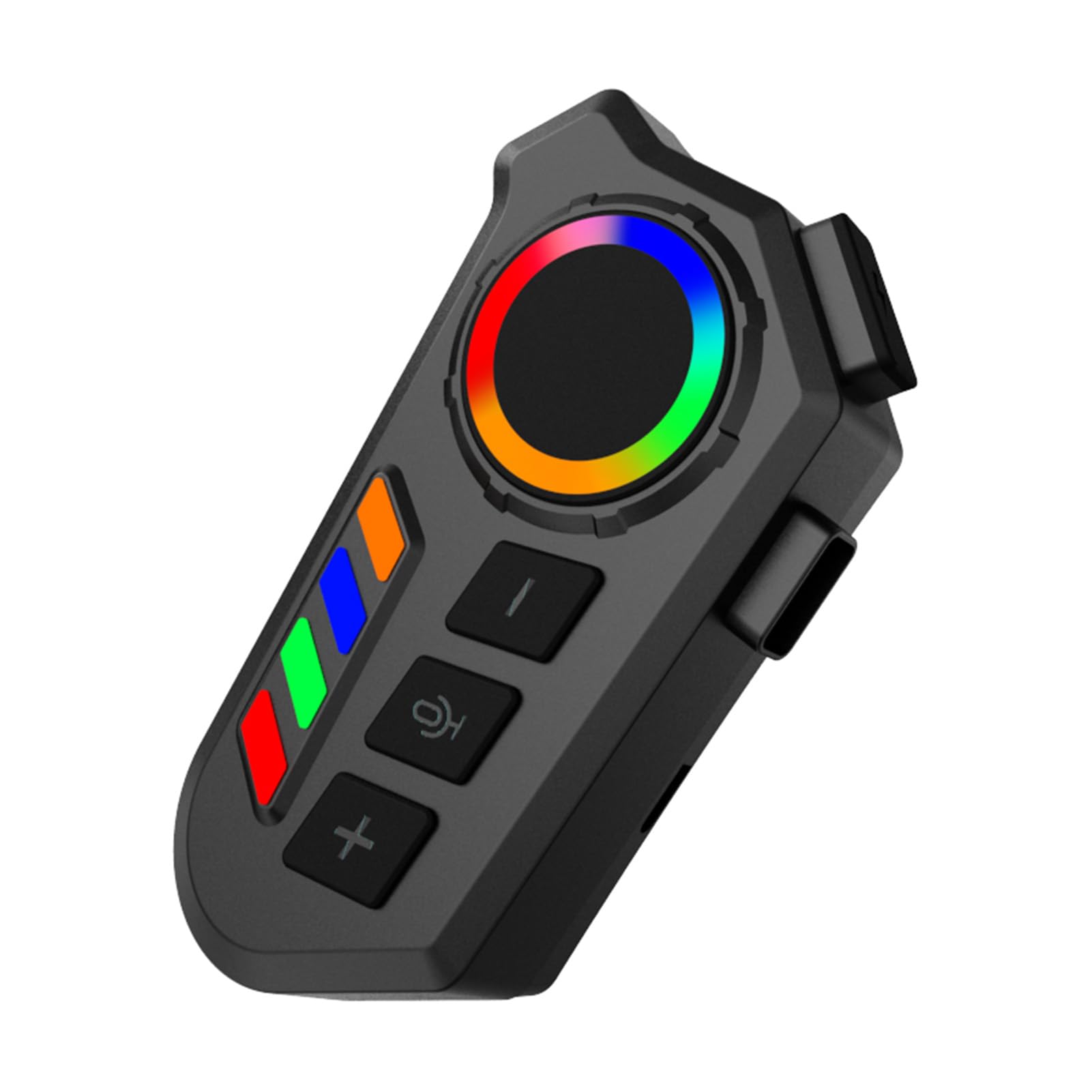 Jiawu Auricolare Bluetooth per Moto, Tecnologia BT 6.0 di Comunicazione Interfono per Casco con Assistente Vocale Impermeabile IP65, Altoparlanti per Casco Bluetooth con Batteria da 20 Ore e Luci LED