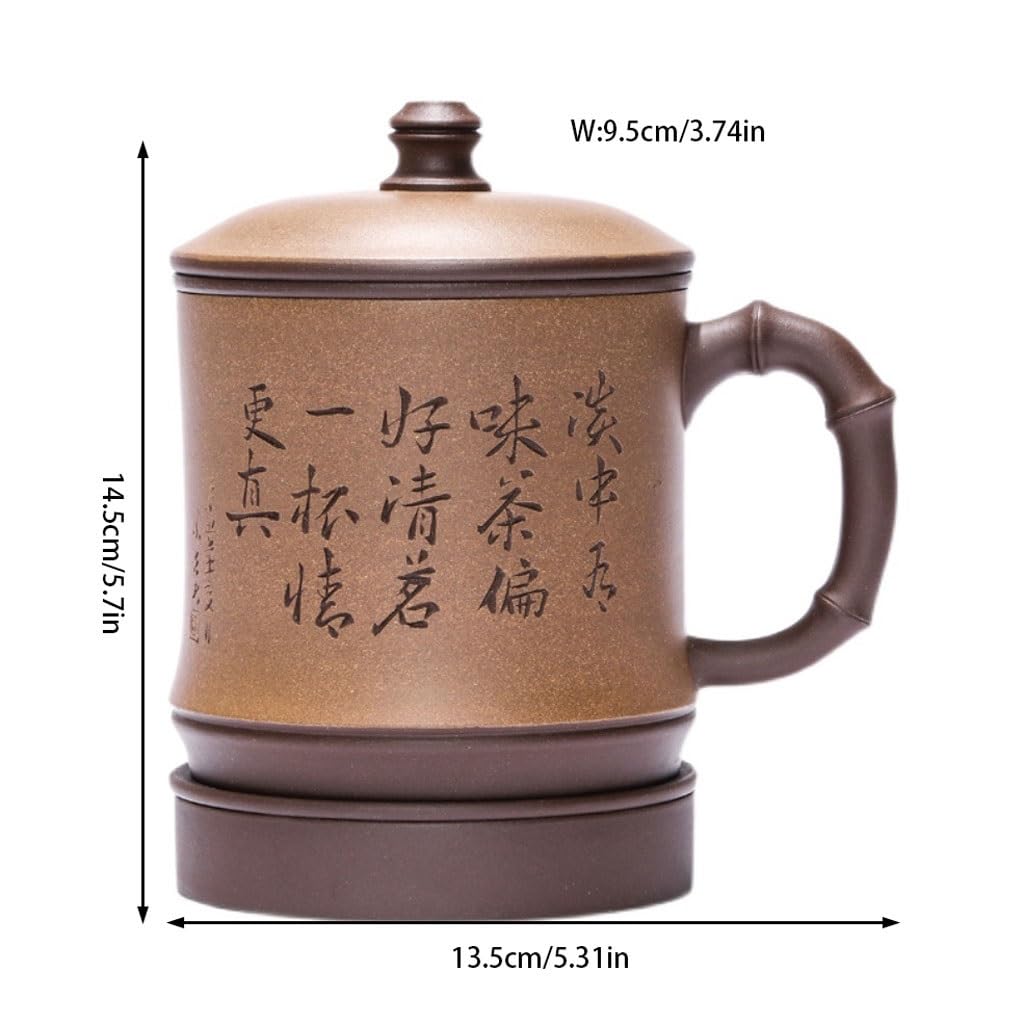 Tasse à thé Filtre Manuel for thé et Eau - Séparation de Sable Violet - Tasse à café d'étude 500 ML - Tasse à thé en Argile Tasses à thé réutilisables