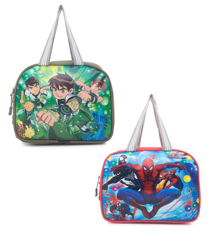 Le Corpus Ben 10 & Spiderman 3D Photo Lunch Bag for Office, School, Picnic, Travel Waterproof Tiffin Bag for Kids with Bottle Holder (Multicolour, Combo of 2) (B0CTT2SDMS) Amazon Price History, Amazon Price Tracker