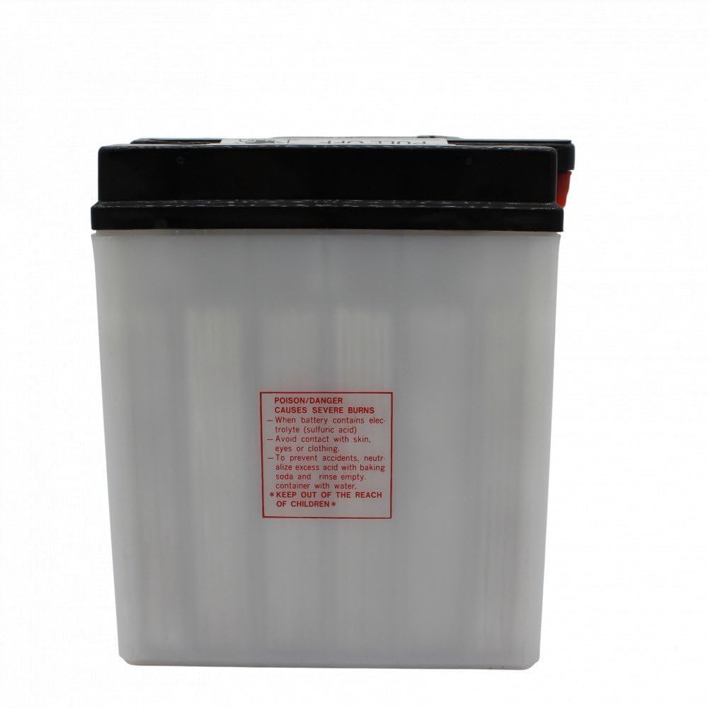 YUASA 12N12A-4A-1 Batterie de Moto, Noir | Types équivalents YB12A-A, 6S3P; 134 × 80 × 160 millimètres, 120 ampères de démarrage à froid, 0,7 litre, dégazage à gauche