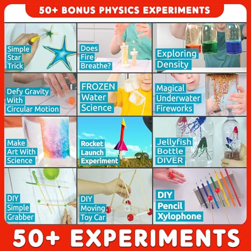 Image of Kit4Curious Science Experiment Kit | Chemistry Reactions + Physics Projects STEM Learning Educational kit | Birthday Gifts Ideas for Kids 6,7,8,9,10,11,12,13,14 Year Olds