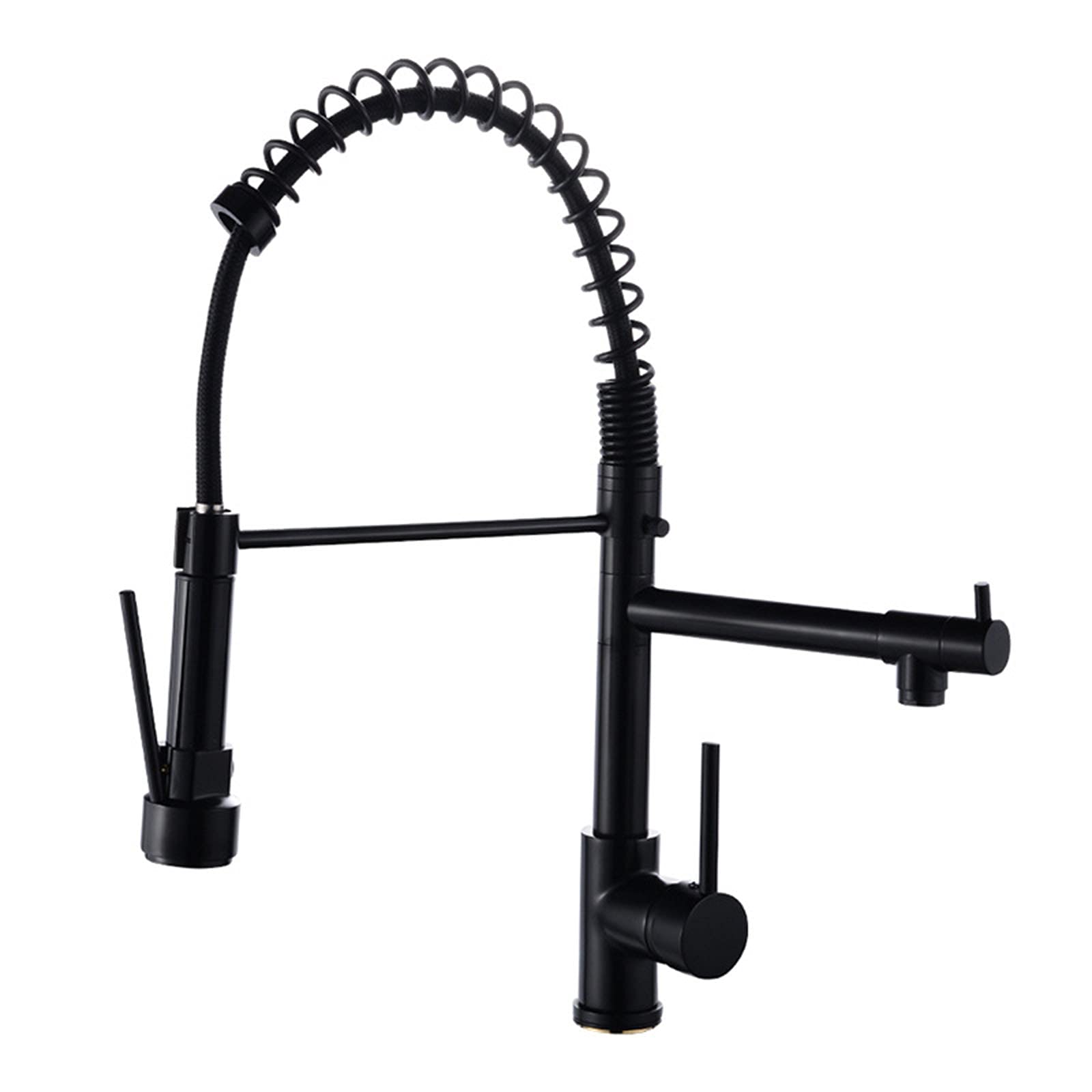 Robinet de cuisine en laiton massif avec douchette extractible au design intemporel
