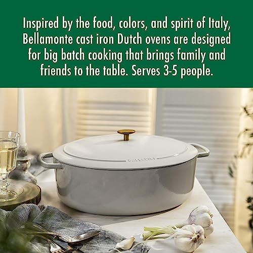 Ballarini Bellamonte Cast Iron 5-Qt Oval Dutch Oven - Crema White #TOP1