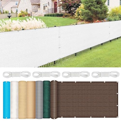 Brise-vent balcon 105 x 400 cm blanc protection solaire