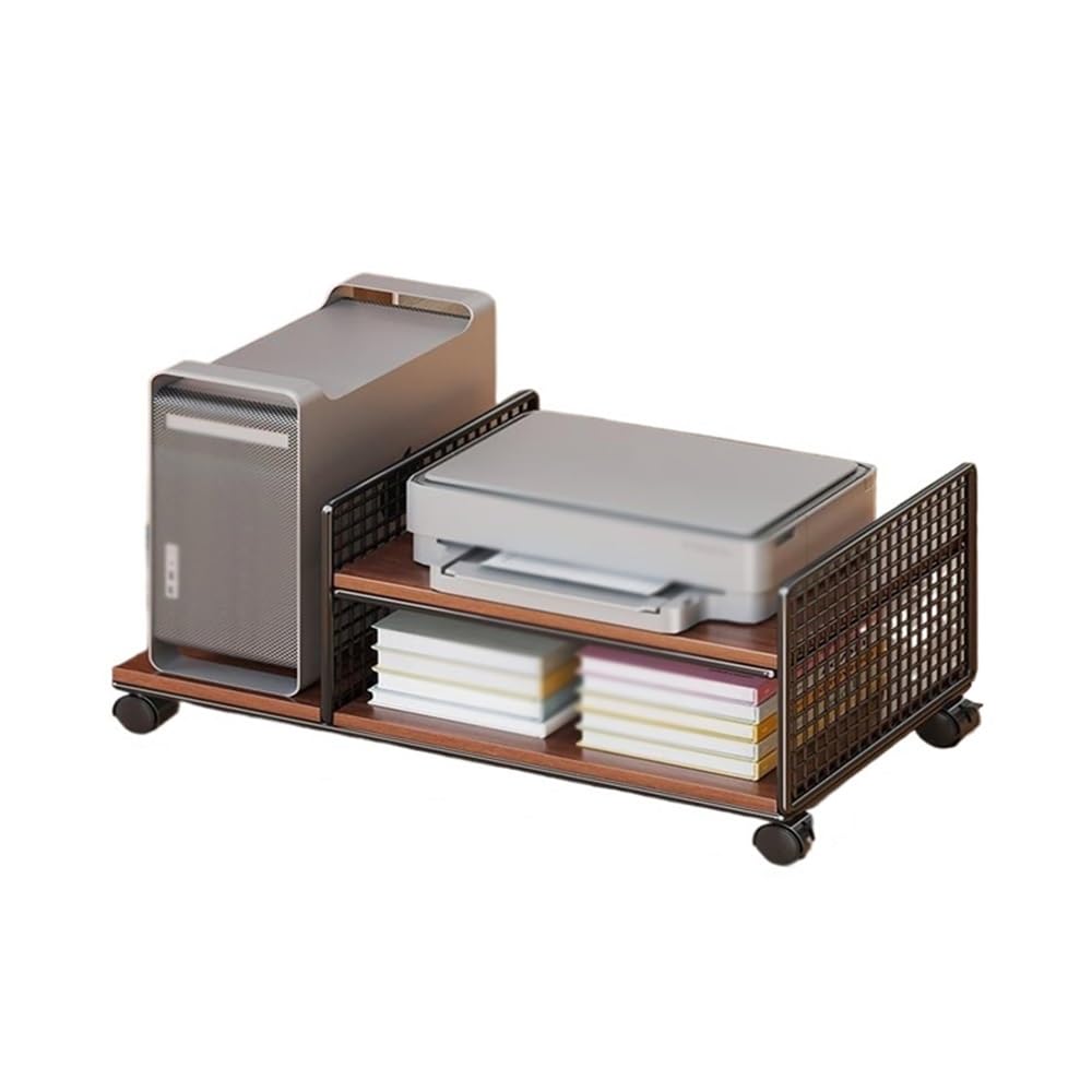 Supporto CPU mobile Supporto for CPU Ripiano for stampante Custodia da tavolo Supporto for carrello mobile con ruote piroettanti bloccabili Rack di stoccaggio multifunzionale Si adatta alla maggior pa