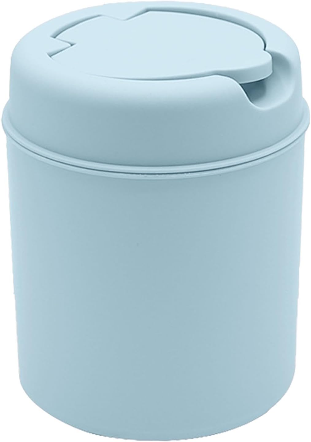 Desk Trash Can Solid Color Desktop Garbage Can Cute Wastebasket Mini Trash Bin Round with Press Lid Cleaning Barrel Tabletop Mini Bin Round Cleaning Barrel for Bedroom Desk Home offices Vanity (C)