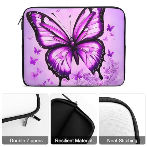 Funda para laptop 12 pulgadas resistente a golpes morada miniatura 3