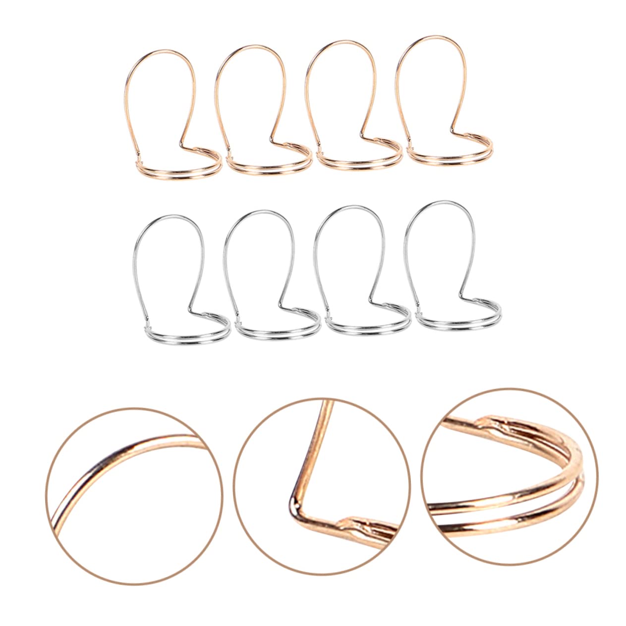 Beaupretty Lot De 8 Médiators Métalliques Pour Doigts De Guitare Et Basse, Pouce Et Index, Couleurs or Et Argenté, Médiators Pratiques Pour Guitare Folk Et Mandoline, Accessoires Pour Musiciens