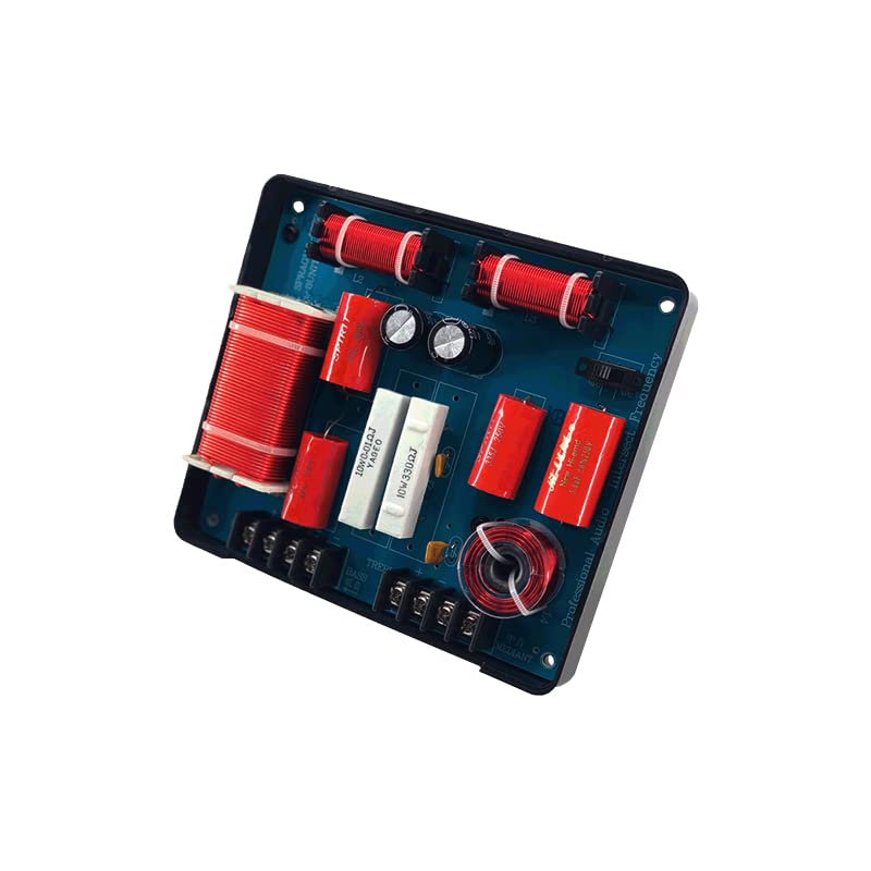 JINGERL 350W 3 Way Audio Frequency Divider Tweeter Mid Range Bass Crossover Board Adjustable Switch Speaker Filter Car Audio DIY (Size : 2 Pieces)