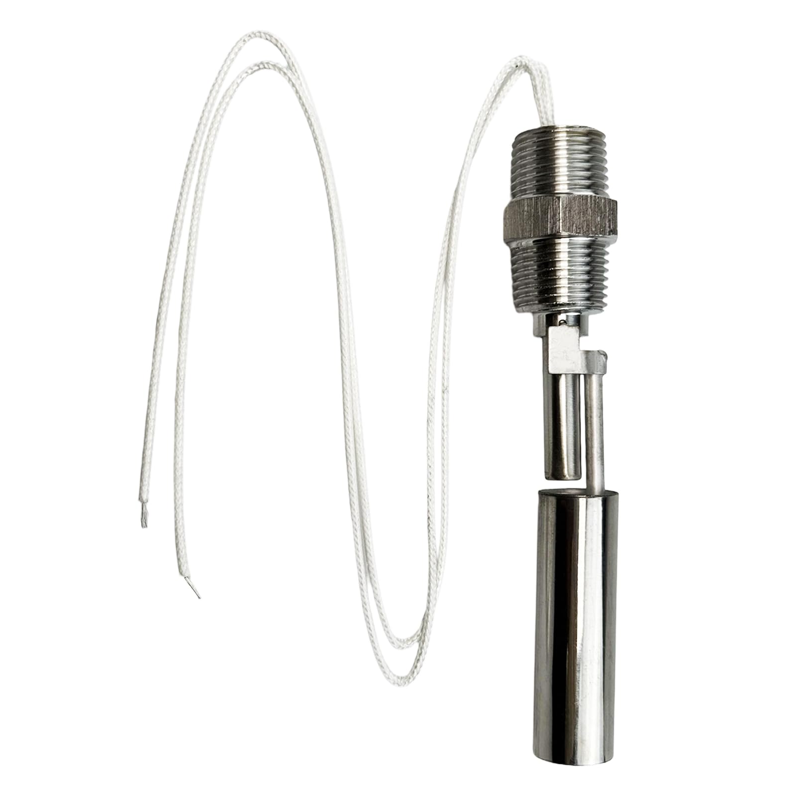 Stainless Steel Liquid Level Sensor, 1/2 NPT Male Thread Side Mount Horizontal Liquid Float Switch, DC 0-110V Water Level Sensor Switch for Aquariums