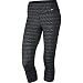 Nike Womens Legend Dri-Fit Cotton Tight Zig Dot Training Capris Black/Wolf Grey 725119-010 Size Large
