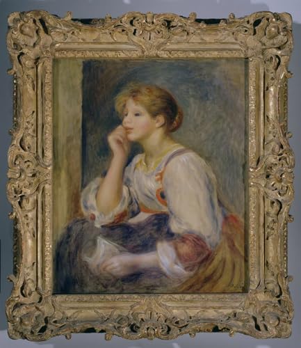 Femme à la lettre de Renoir affiche vintage pour une chambre romantique