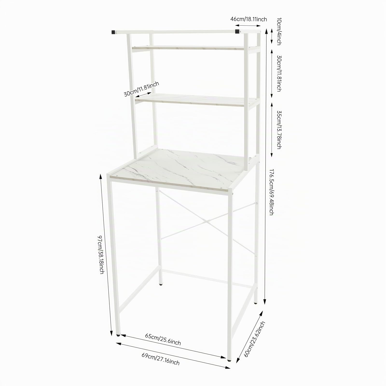 Estantería para lavadora, armario de lavadora que ahorra espacio sobre el estante de la lavadora, estante de baño de 3 niveles, estantería de almacenamiento multifuncional para cuarto de baño