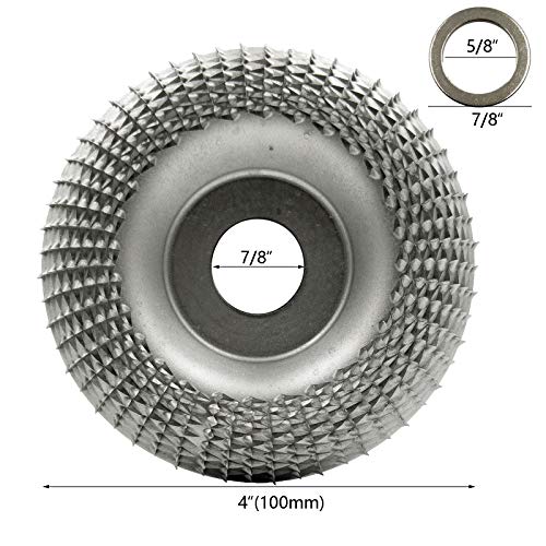 Winbyoan WY0031 Wood Carving Disc Grinder Shaping Disc 7/8 Inch Bore Wood Tungsten Carbide Grinding Wheel Carving Abrasive Disc thumb #2