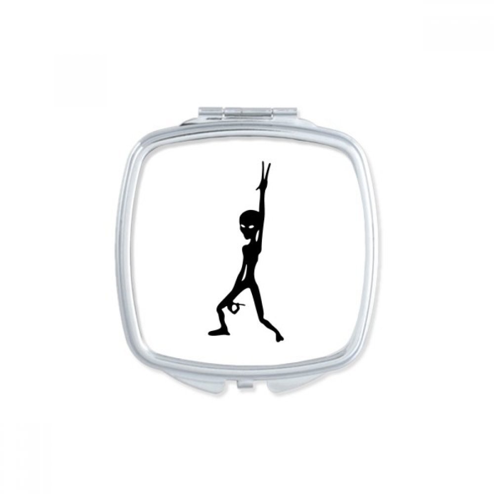 Miroir compact univers et espace maquillage portable multicolor main