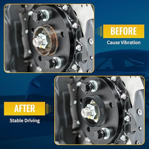 image for LUJIANI 4 Pack Universal Car Hub Centric Ring, 56.1 mm ID to 73.1 mm O