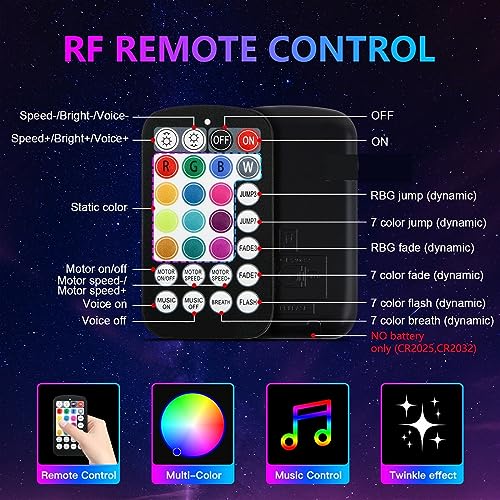 Controlador de música inteligente para techo estrella de coche y luces RGBW 16W 3