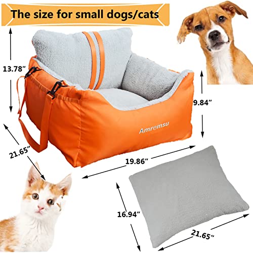 Amremsu Assento de Carro para Cães Pequenos com Menos de 25 Anos, Cama de Viagem para Carro Ultramac