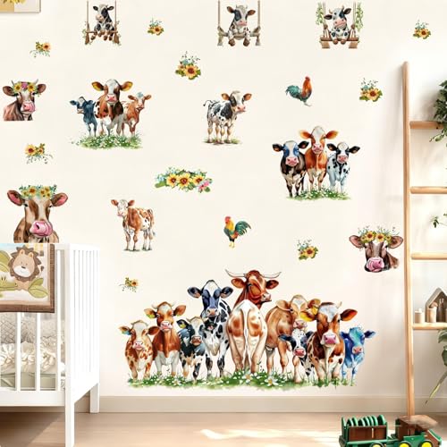 Vinilos Decorativos de Vaca Divertida para Paredes miniatura 4