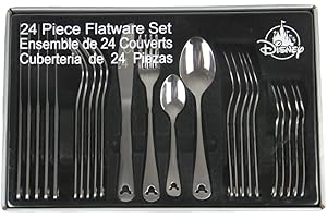 Disney Silverware Mickey Icon Flatware Set - 24-Piece Exclusive