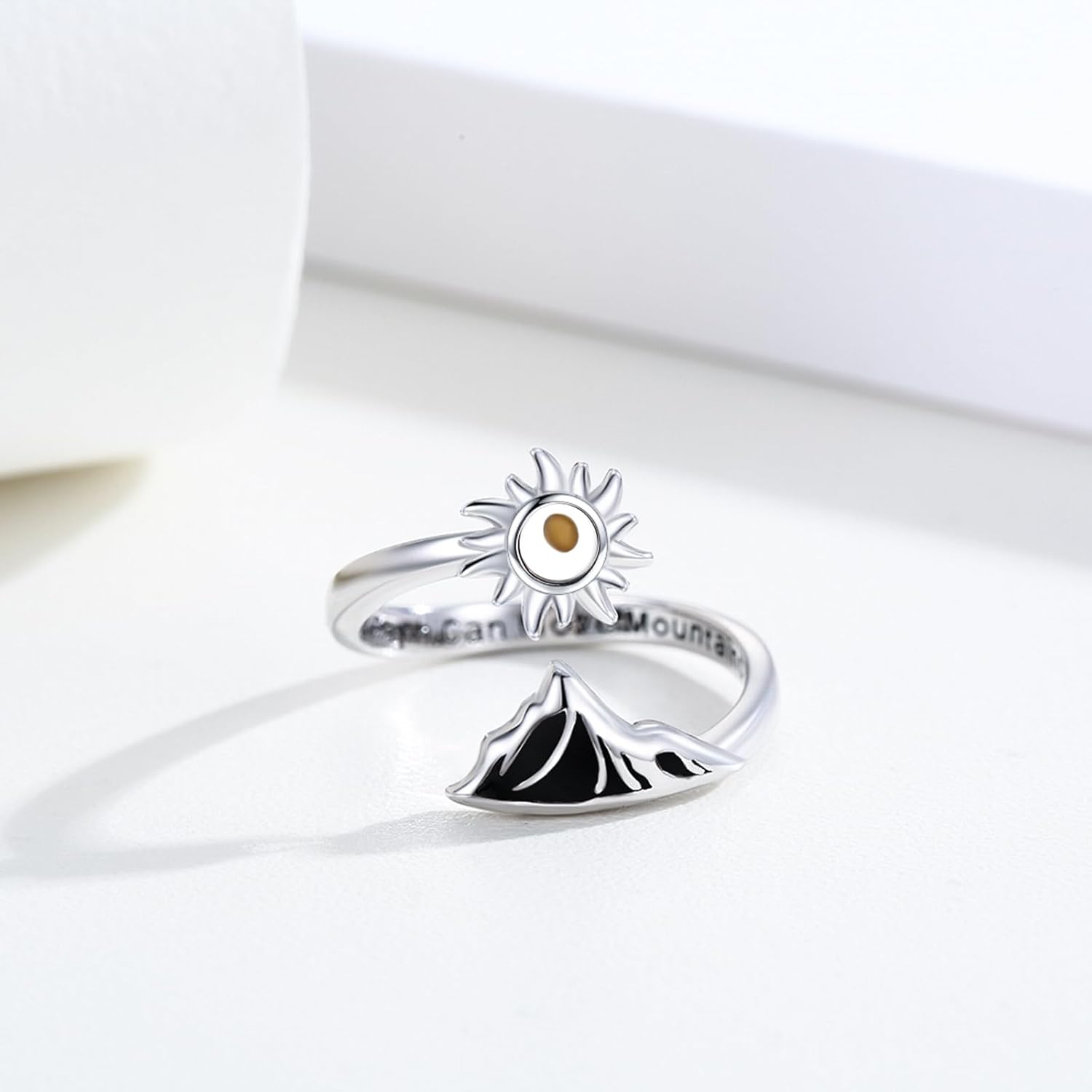 Faith Ring for Women S925 Sterling Silver Dragonfly/Cardinal/Ladybug/Hummingbird/Mountain/Mustard Seed Adjustable Open Rings Christian Inspirational Jewelry Gifts for Birthday