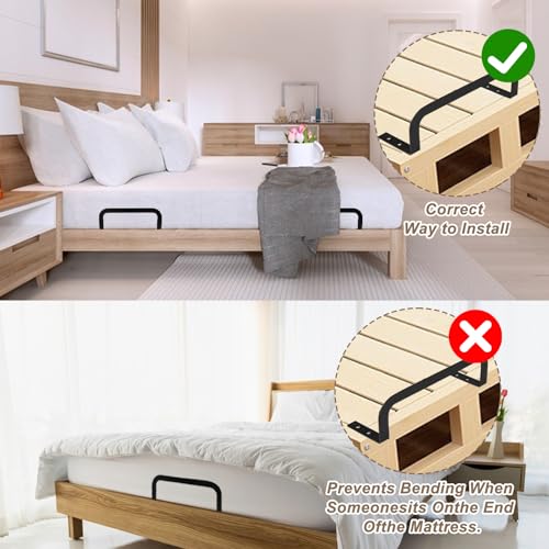 Sibosen rutschfest Matratzenhalter 4 Stück Matratzenstabilisatoren Rutschfester Matratzenstopper,Anti-Rutsch-Stopper für Bettrahmen,Schraubbar,Matratzenhalter Gegen für 10–30 cm Große Matratzen