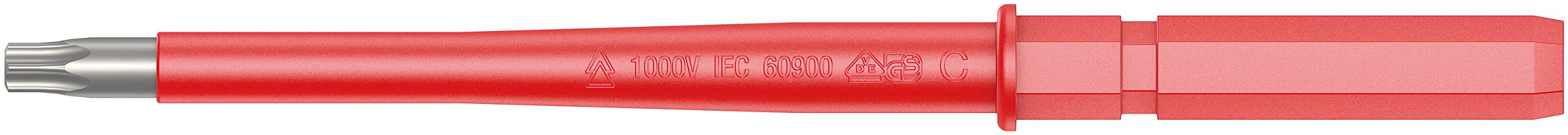 Wera 05059040001 - Juego de varillas intercambiables para destornillador aislado, Kraftform Kompakt VDE Inoxidable 8 extra slim 1, 8 piezas