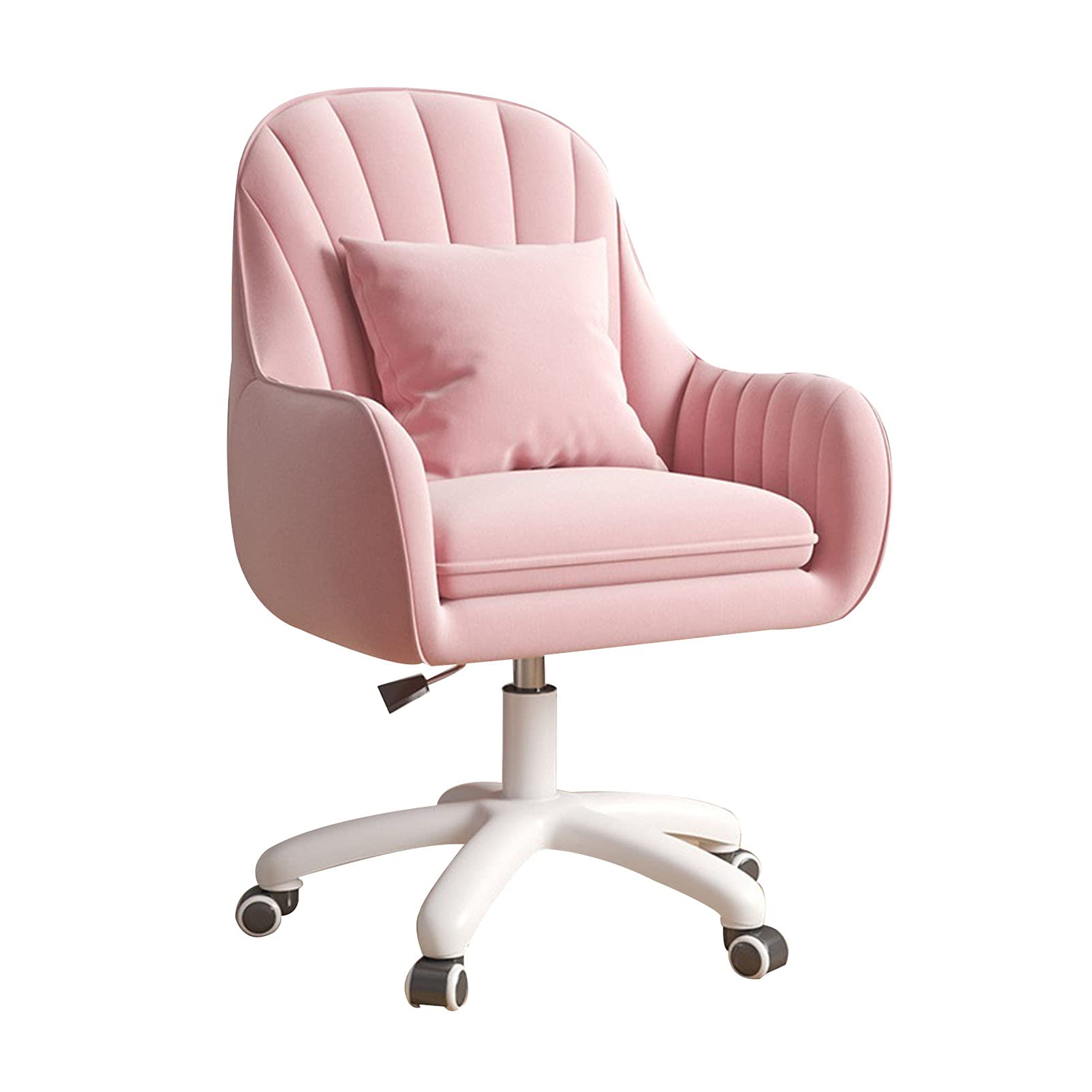 Chaise de bureau pivotante rose en latex réglable