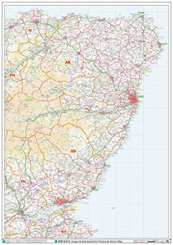 Carte du secteur à code postal S20 décorative pour habiller un bureau à Angus & Aberdeenshire