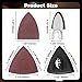 LOUZAGO 135 Pcs Oscillating Tool Sanding Pads Kit, 2 Pcs Triangle Sanding Pads & 65 Pcs Triangle Sandpaper & 3 Pcs Finger Sanding Pads & 65 Pcs Finger Sandpaper Including 60/80/100/120/240 Grits