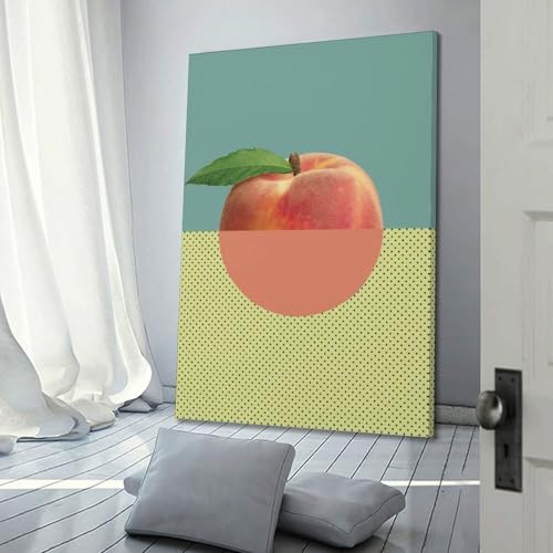 Toile moderne Peach JIDUHON pour une atmosphère douce et joyeuse