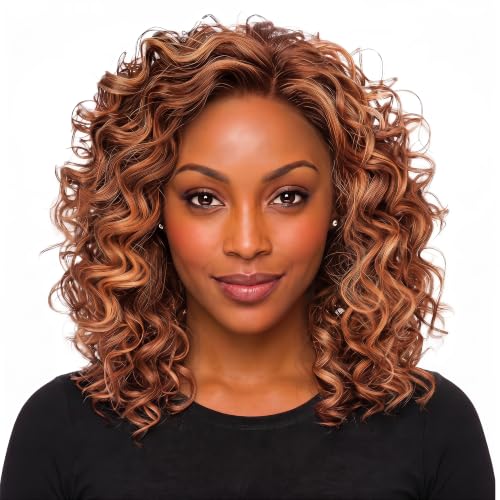 Raquel Welch Women's Spiral Curls Mid-Length Red Wig, CLICK CLICK FLASH