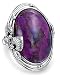 Produktbild Native American Stil Große Ovale Boho Erklärung Stabilisiert Lila Türkis Ringe Für Damen 925 Sterling Silber