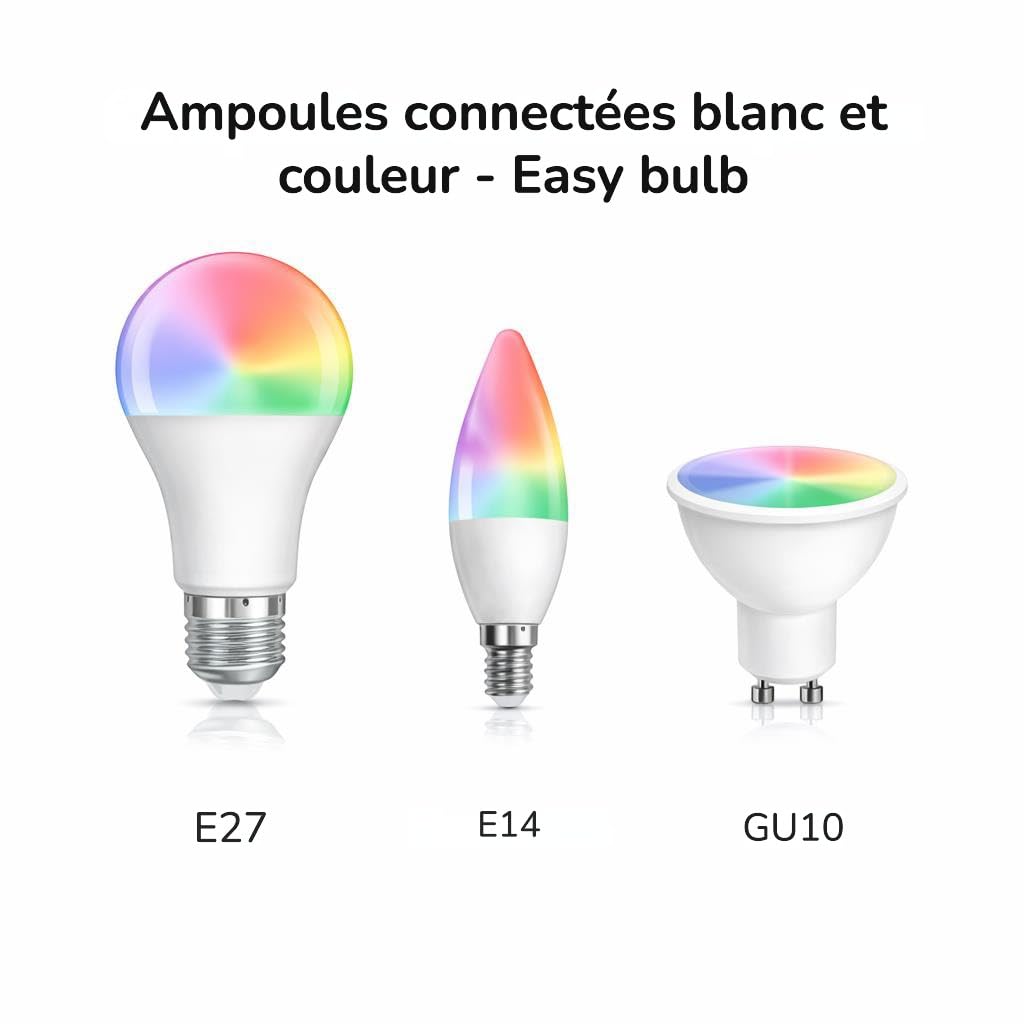 Delta Dore - Easy Bulb E14CW biała i kolorowa inteligentna żarówka - Inteligentne oświetlenie | sceny otoczenia | Współpracuje z Amazon Alexa, Google Home | E14 | LED - 6353011