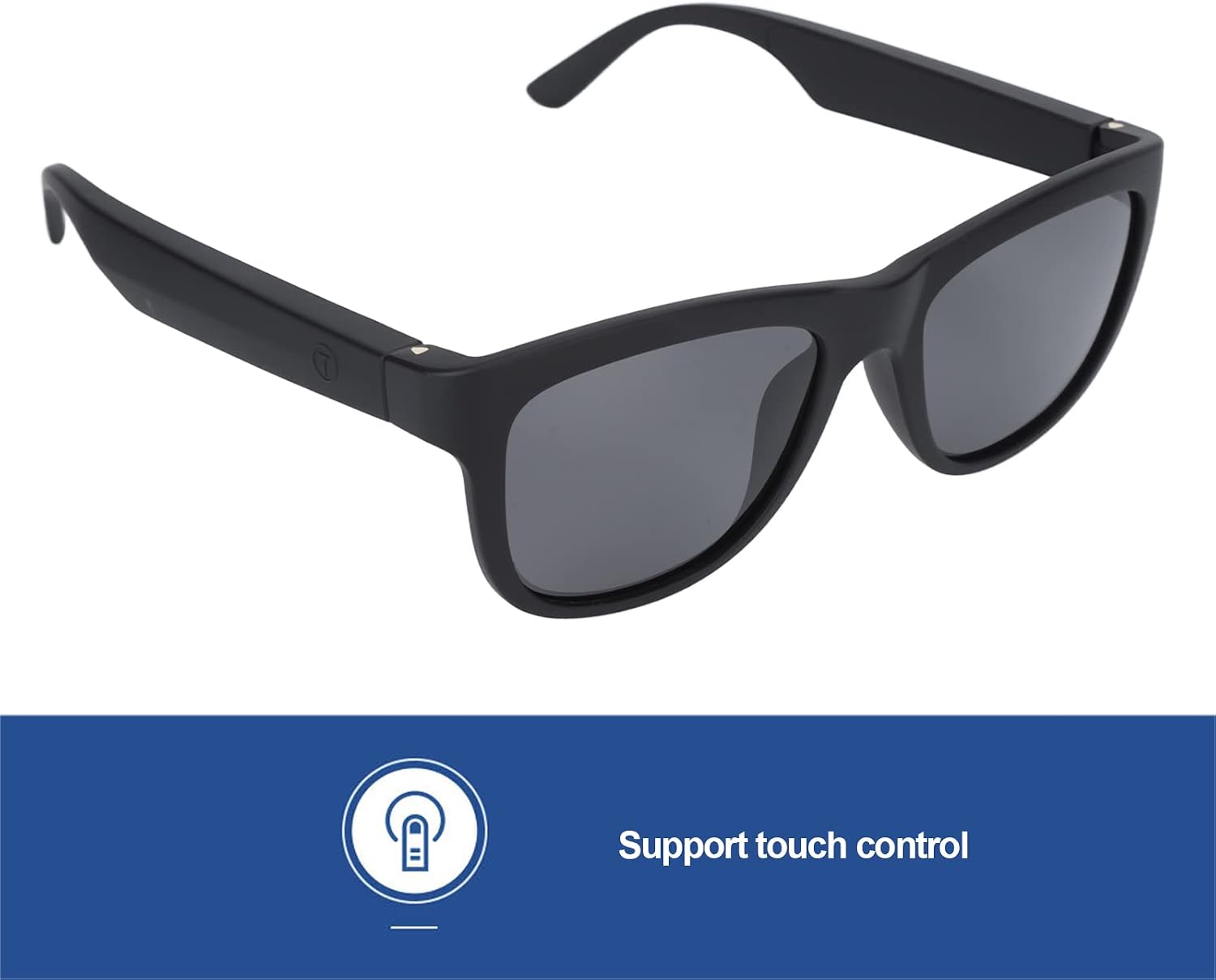 CCYLEZ Smart Glasses, Touch Voice Control, Audio Sunglasses with Microphone and Speaker, Blue Light Filter and Polarized, Open Ear Music