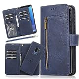 Samsung Galaxy S9 Plus Wallet Cases for Women Men Removable PU Leather Protective Case with Card Hol