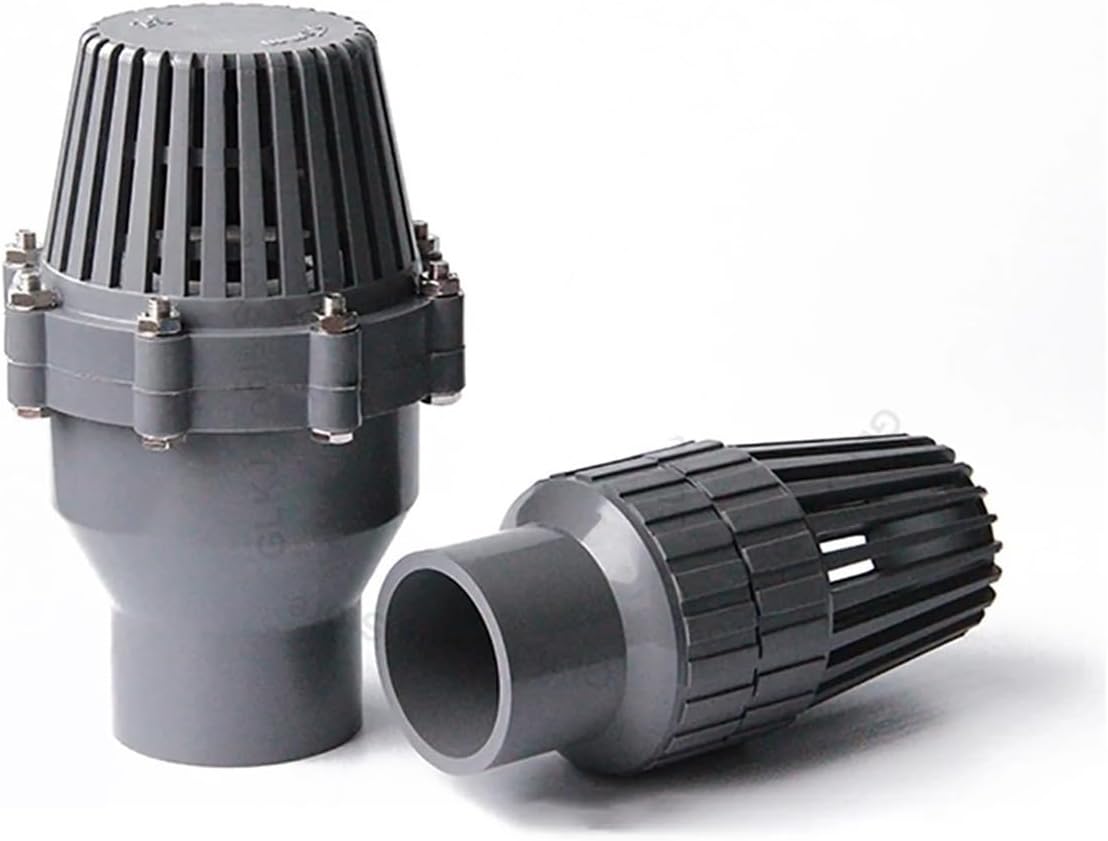 1pcs I.D 75 90 110 160mm Water Pump Inlet Outlet Filter PVC Bottom Check Valve Aquarium Fittings(Inner Dia 110mm,Grey)