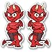 Autocollant Sticker 2 x Rouge diable devil autocollant moto casque de vélo iPad Demon pour ordinateur portable logo 5383- - Taille : 8 cm