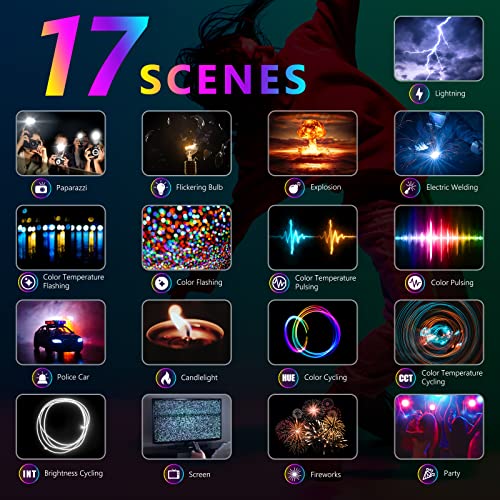 Neewer 18.3/'' RGB LED Video Light Panel with App Control Stand Kit 2 Packs, 360° Full Color,60W Dimmable 2500K~8500K RGB168 CRI97+ 17 Scene Effect for Game/YouTube/Zoom/Photography,White