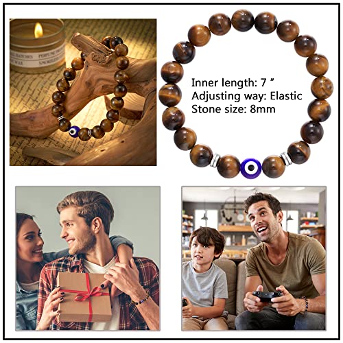 Evil Eye Bracelet For Men Natural Stone Bracelet Protection Good Luck Amulet For Boy #TOP4