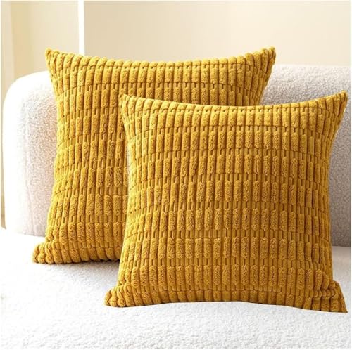 Housse de coussin lot de 2 en coton-polyester avec fermeture éclair