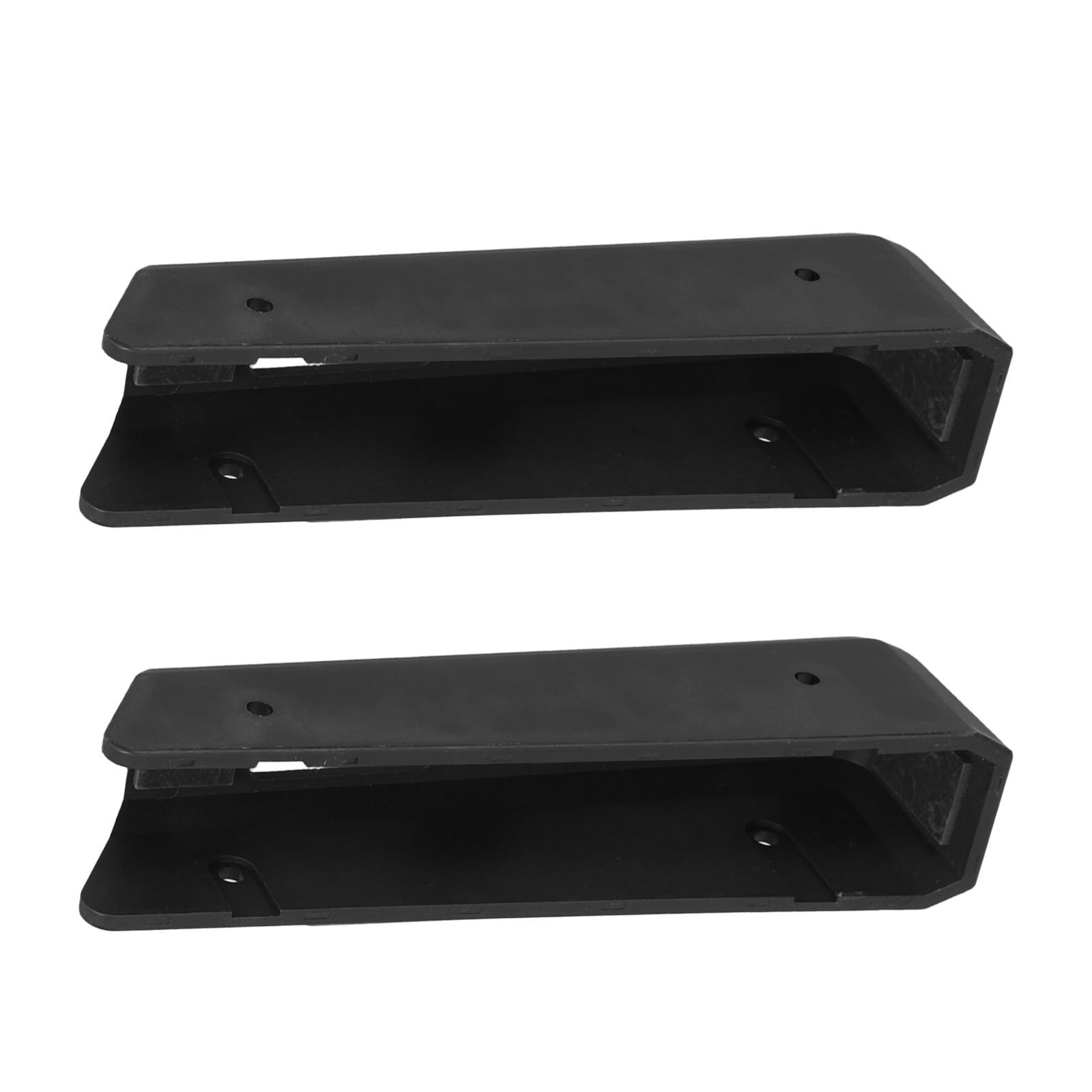 Soporte para báscula de cocina de plástico negro, organizador adhesivo bajo estante