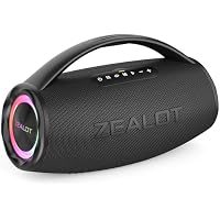 Zealot Altavoz Bluetooth Grande 80W de Potencia con Asa,