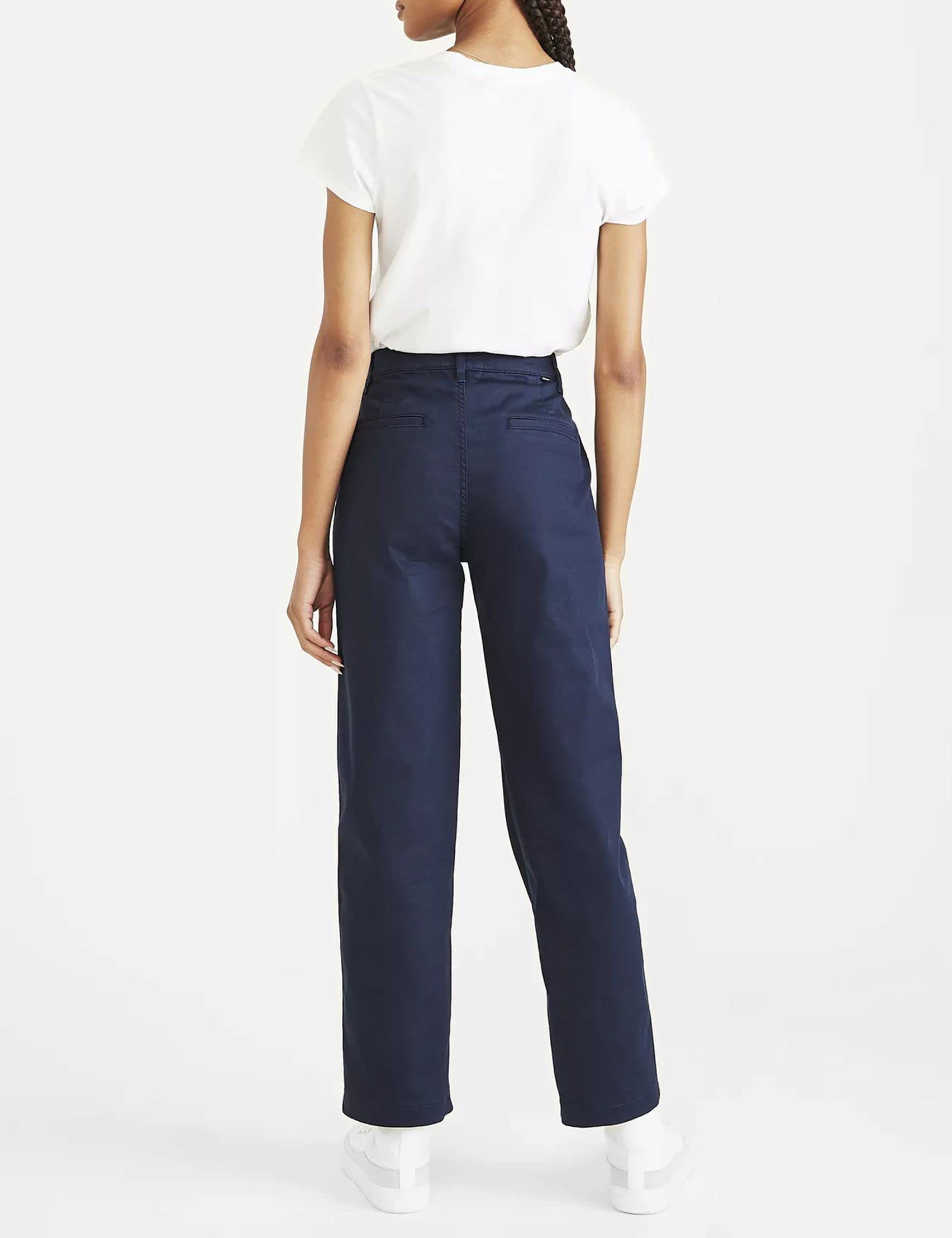 Dockers High Waist Chino High Straight Navy Blazer 28 L