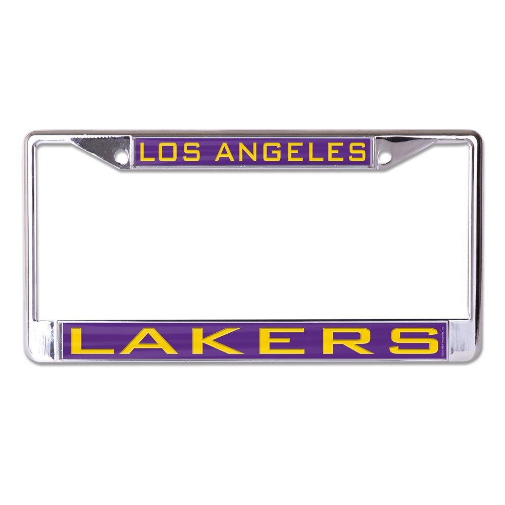 NBA Los Angeles Lakers Inlaid Metal License Plate Frame, 2-Tag Corners