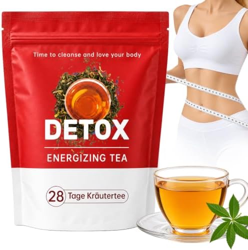 28 Tage Detox Tee mit Sencha & Oolong – 12-Pflanzen-Kräutertee mit Mariendistel, Löwenzahn & Ginseng – zur Unterstützung der Verdauung und Leberfunktion