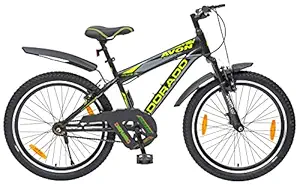 Avon Cycles Unisex Dorado 24T, Rigid Fork, Single Speed, Mountain Bicycle, Frame: 38cm, 85% Fitted (Black)
